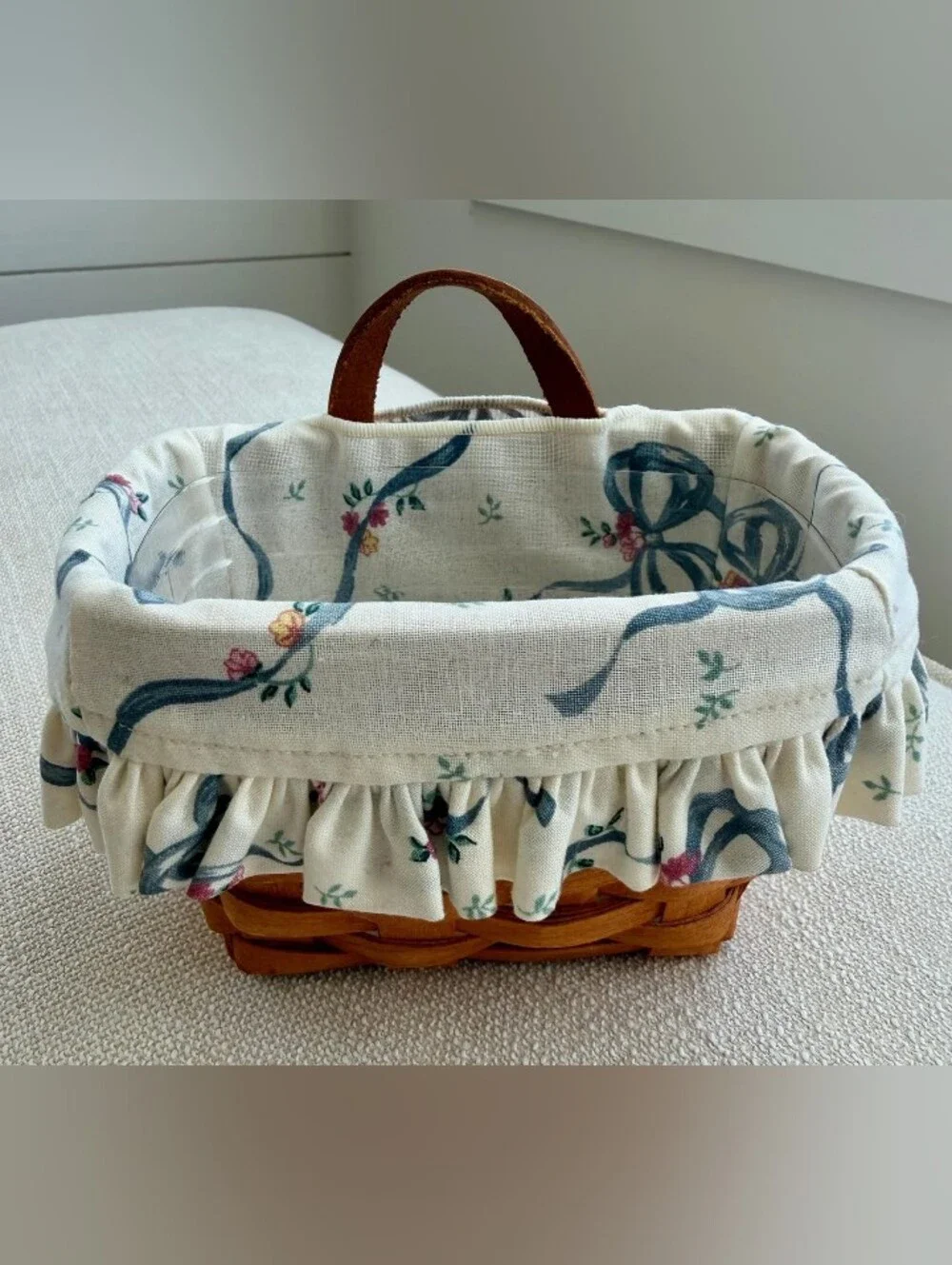 1994 Longaberger Ambrosia Booking Basket 10120 Liner Protector Perfect Condition